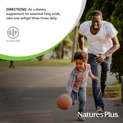 Healthy lifestyle image with omega-3-6-9 supplement