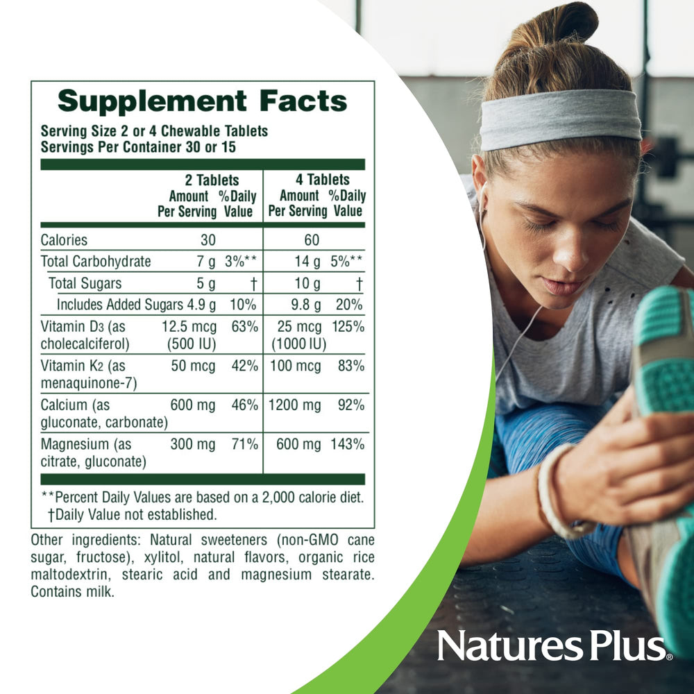 Vanilla-flavored chewable tablet serving size