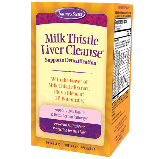 Nature's Secret Milk Thistle Liver Cleanse bottle and label
