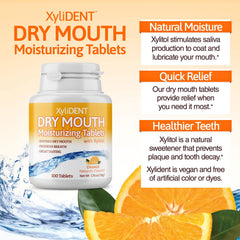 Back label of Nature's Stance XyliDENT Orange Dry Mouth Tablets 2-pack per-pack