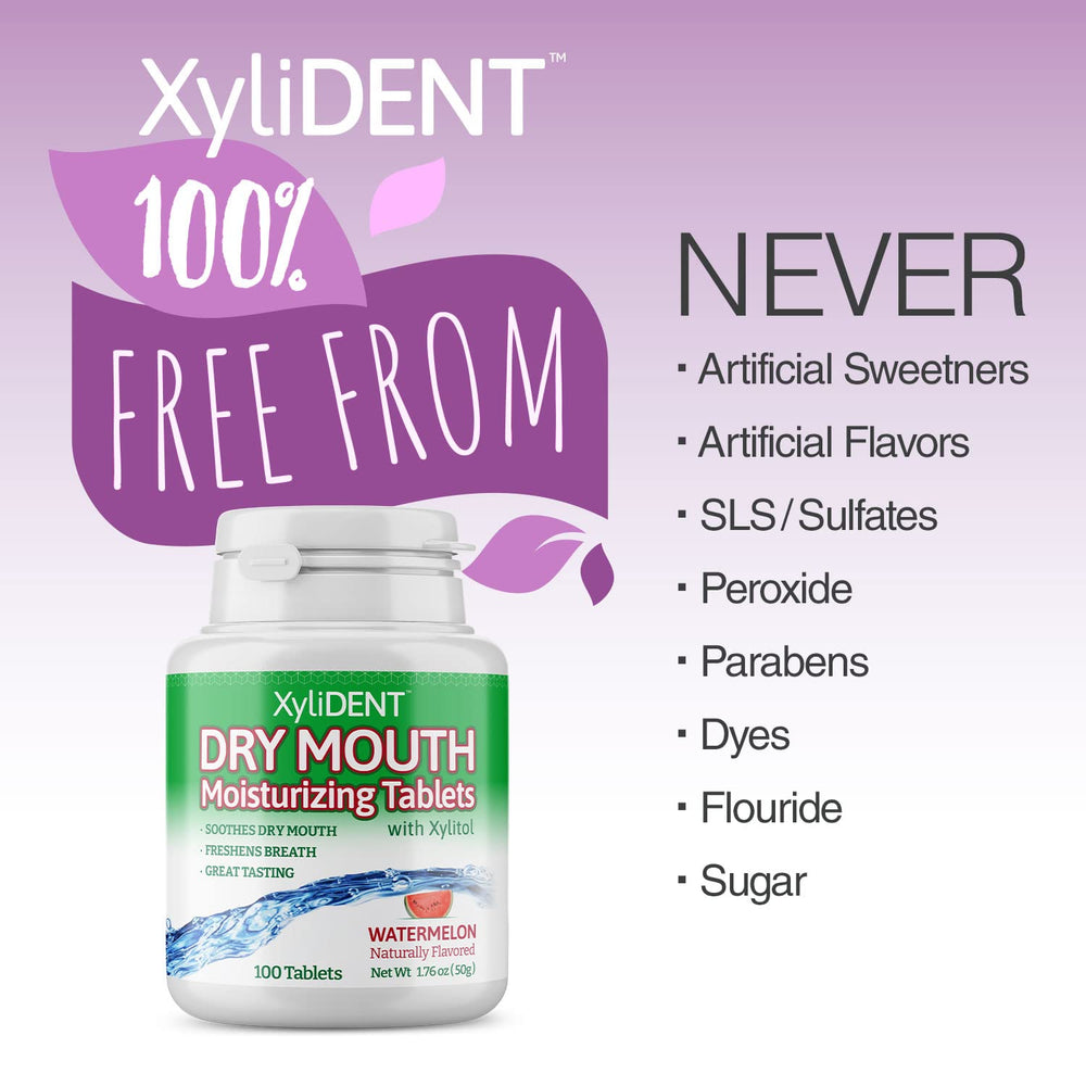 Sugar-free Xylitol tablets from Nature's Stance for dry mouth relief