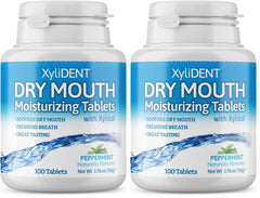 Nature's Stance XyliDENT dry mouth tablets bottle with peppermint label