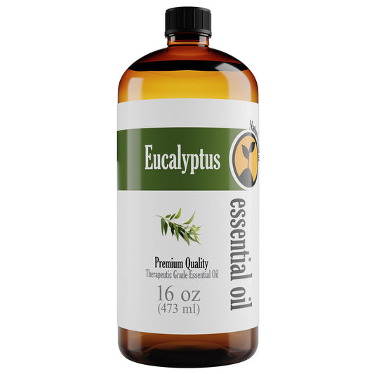 16 oz Natures-Star Eucalyptus Essential Oil in amber glass bottle