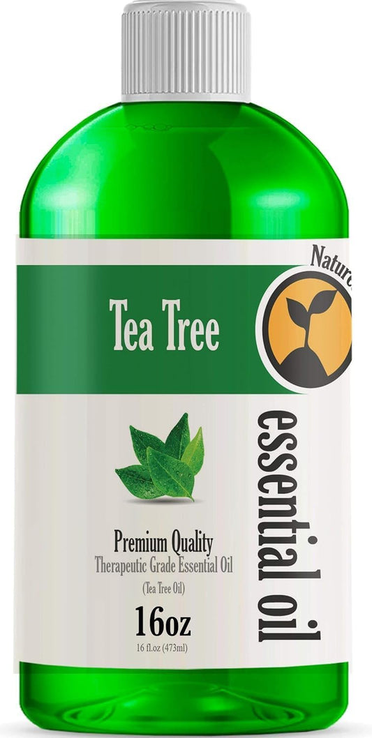 Natures-Star Tea Tree Essential Oil 16oz bulk bottle in amber glass