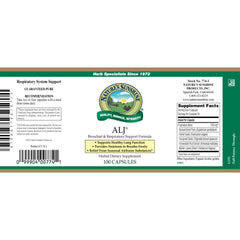 ALJ Vegicaps bottle label close-up