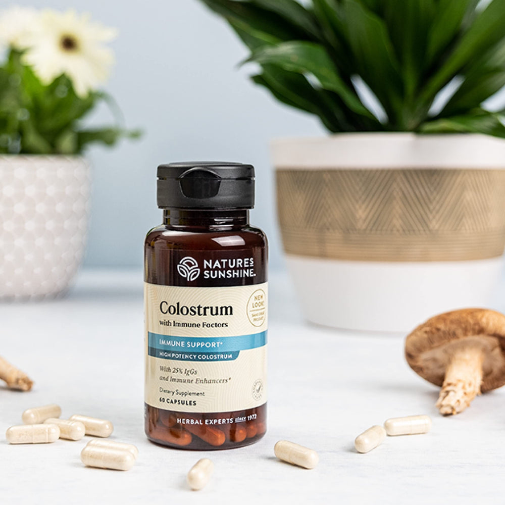 Front packaging of Nature's Sunshine Colostrum with Immune Factors