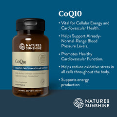 CoQ10-60 Softgel Capsules on white background