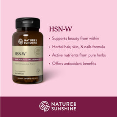 Close-up of Nature's Sunshine HSN-W bottle