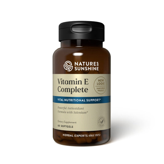 Nature's Sunshine Vitamin E Complete with Selenium bottle front