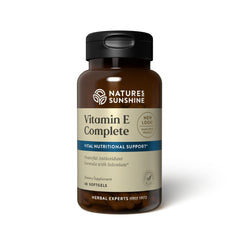 Nature's Sunshine Vitamin E Complete with Selenium bottle front