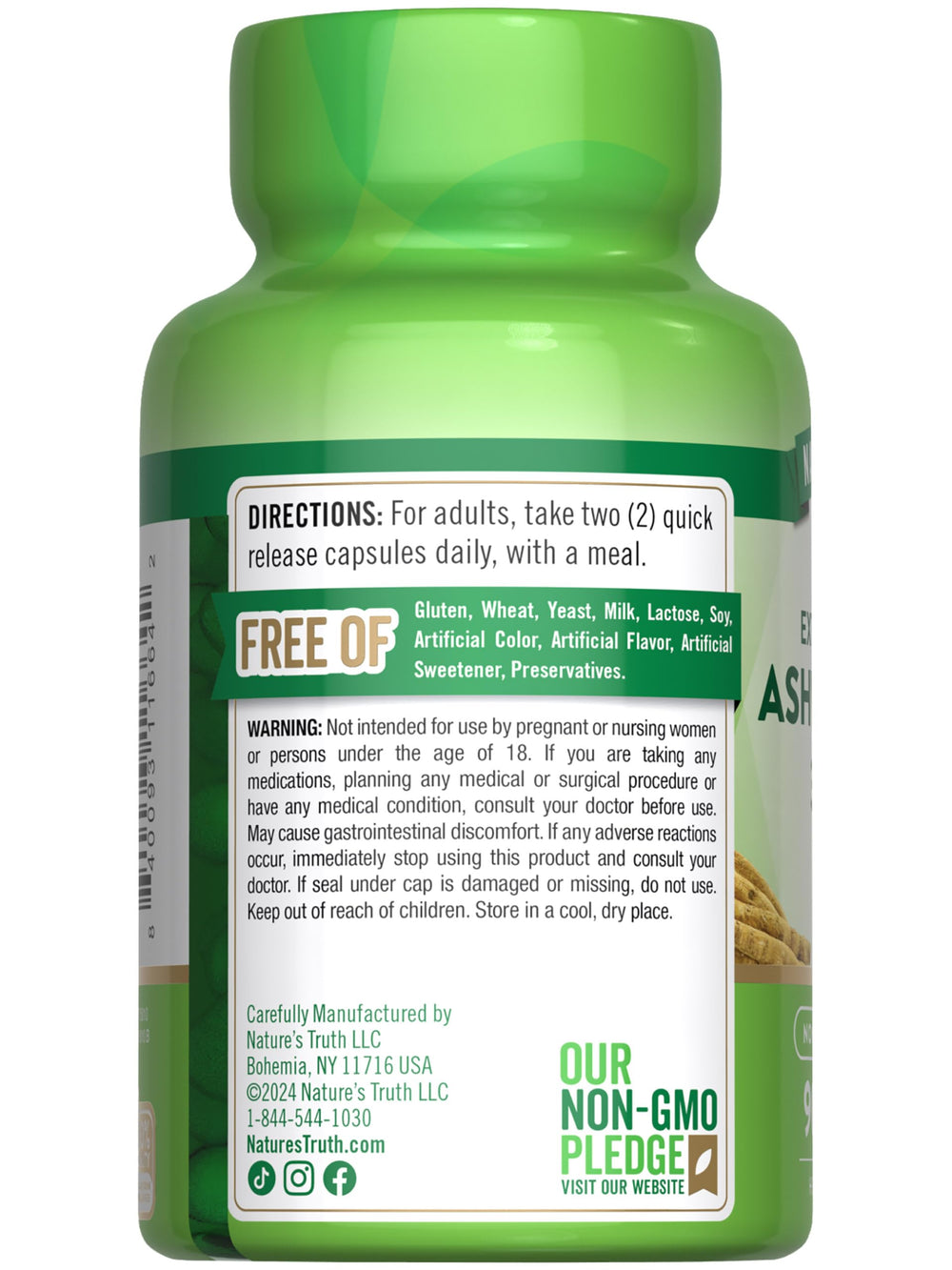 Two-pack Nature's Truth Ashwagandha Capsules packaging