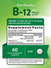 Close-up of Nature's Truth B12 tablets