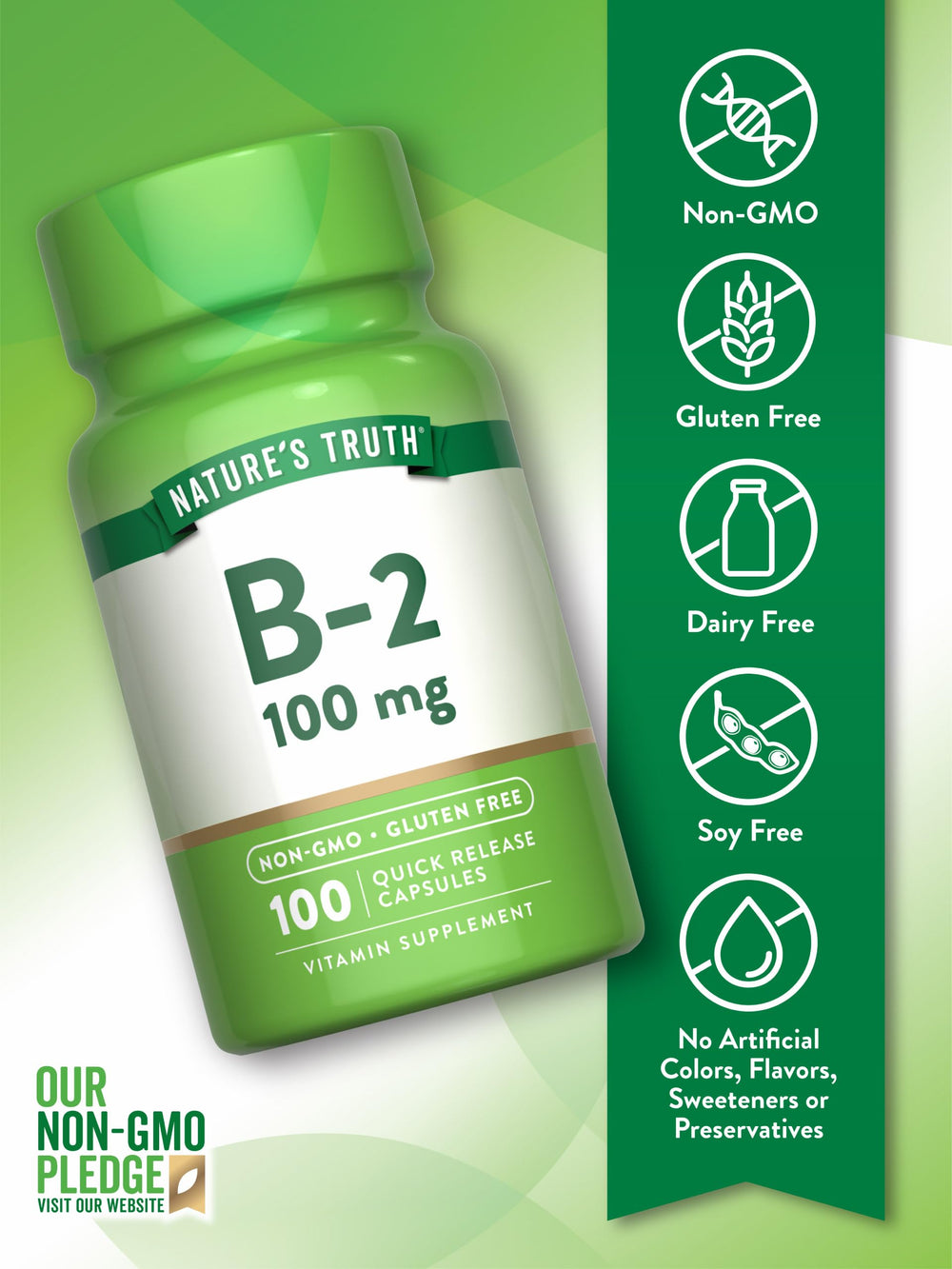 Quick-release capsules of Vitamin B2 100mg