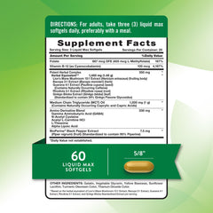 Non-GMO and gluten-free Brain Up Softgels label