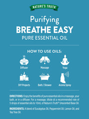 Eucalyptus oil component for Breathe Easy blend