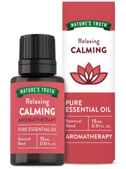 15 mL bottle of Nature's Truth Calming Essential Oil for diffusers and aromatherapy