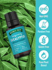Eucalyptus essential oil bottle with glass dropper