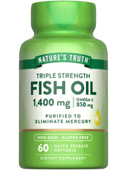 Nature's Truth Fish Oil Softgel bottle - 1400 mg per serving, 60-count