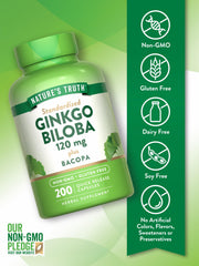Illustration of Ginkgo Biloba and Bacopa ingredients
