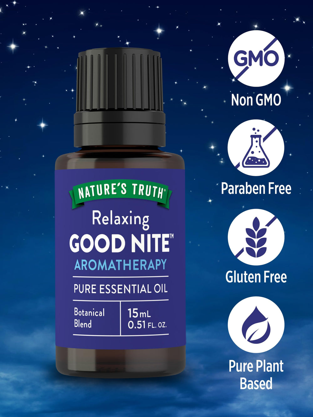 Good Nite essential oil in a bath setting
