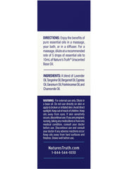 Non-GMO and gluten-free label for Nature's Truth Good Nite Oil