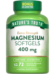 Nature's Truth Magnesium 400mg 72 softgels bottle