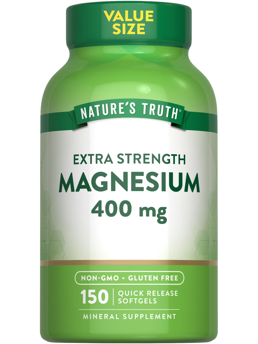 Nature's Truth Magnesium 400mg softgel bottle front view