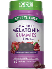 Nature's Truth Melatonin Gummies 1mg 60-count Cherry Pomegranate front view