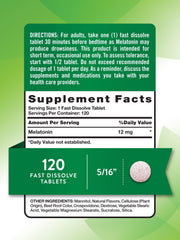 Berry-flavored melatonin fast-dissolve tablet serving