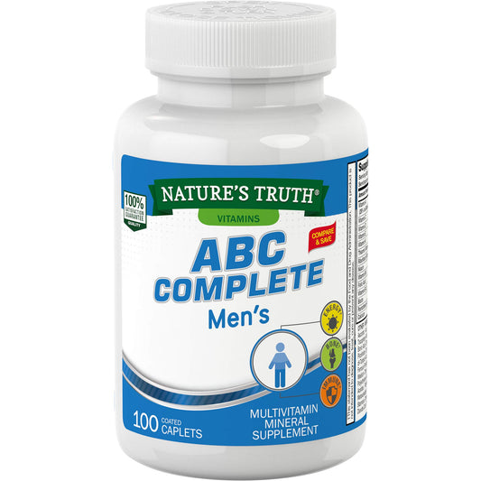 Nature's Truth Multivitamin for Men front view with 100 caplets