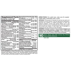 Nature's Truth Multivitamin for Men label showing vitamins A, C, D & E