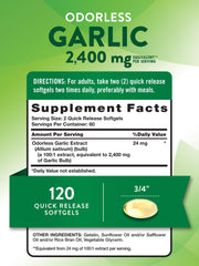 Garlic extract ingredients label showing non-GMO and listed ingredients
