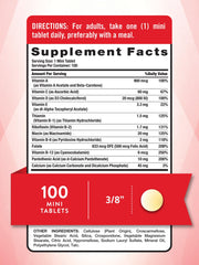 Back label of Nature's Truth One Daily Multivitamin bottle