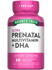 Nature's Truth Prenatal Vitamins bottle with 60 softgels