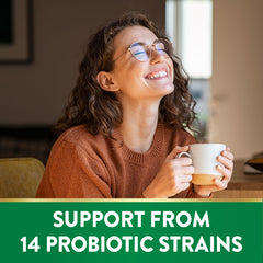 Close-up of vegetarian probiotic capsules