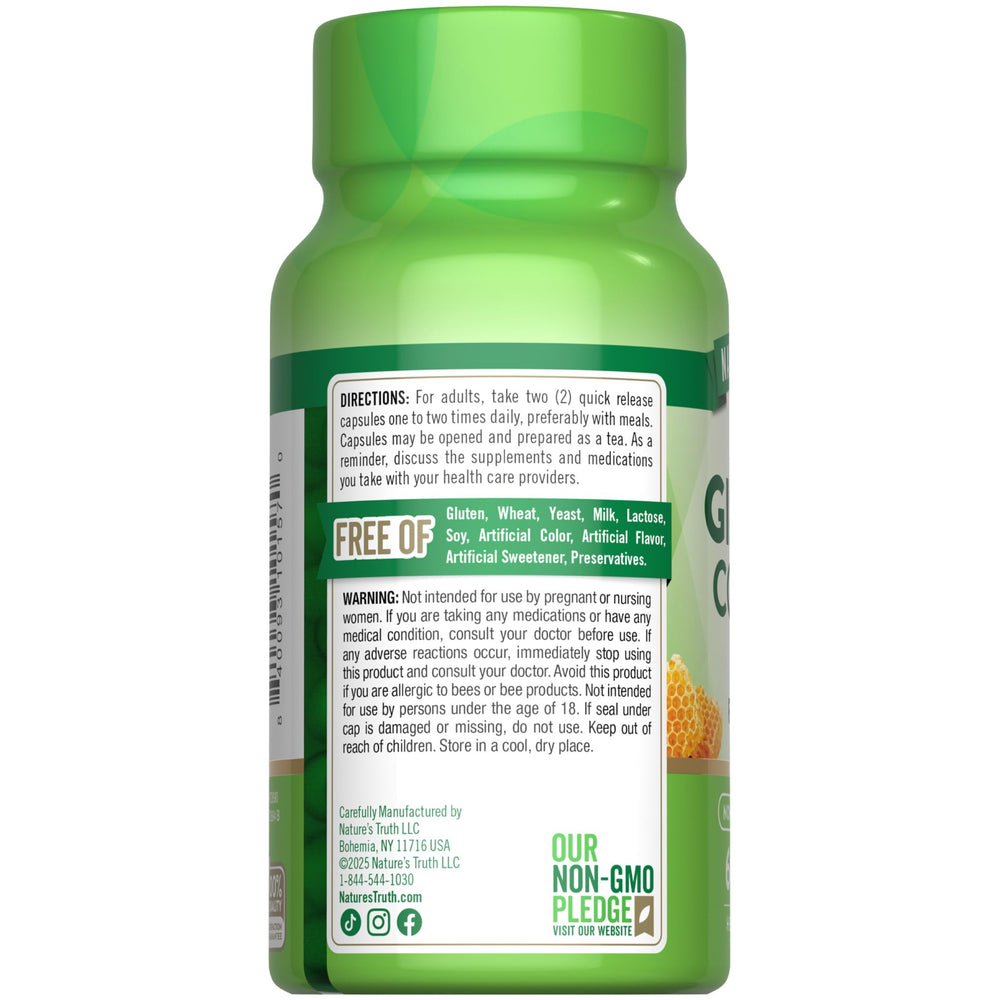 Nutrition facts and product information label