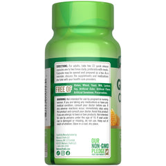 Nutrition facts and product information label