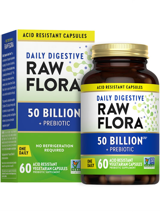 Raw Flora Probiotic 50B CFU Daily Digestive Capsules