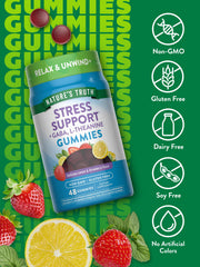 Close-up of Nature's Truth Stress Relief Gummies label