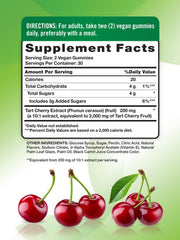 Ingredient panel for Nature's Truth Tart Cherry Gummies