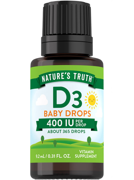 Nature's Truth Vitamin D Drops for Infants bottle with 400 IU, 9.2 mL