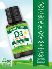 Front view of Nature's Truth Vitamin D Drops for Infants packaging