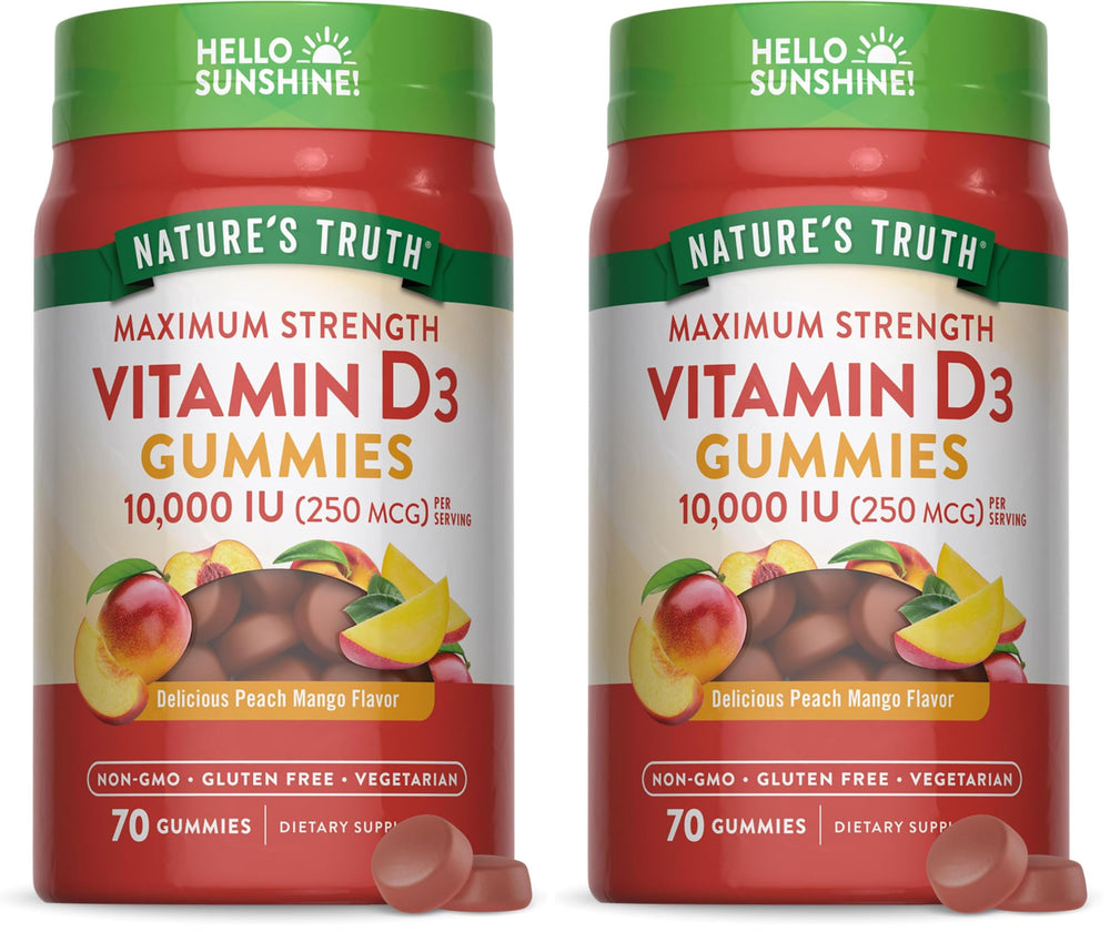 Main product image of Nature's Truth Vitamin D3 Gummies 10,000 IU 70-count 2-pack