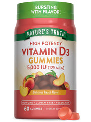Nature's Truth Vitamin D3 Gummies peach flavor bottle