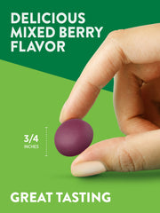 Gummies scattered on white background