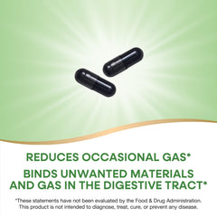Graphic illustrating digestive gas binding benefit