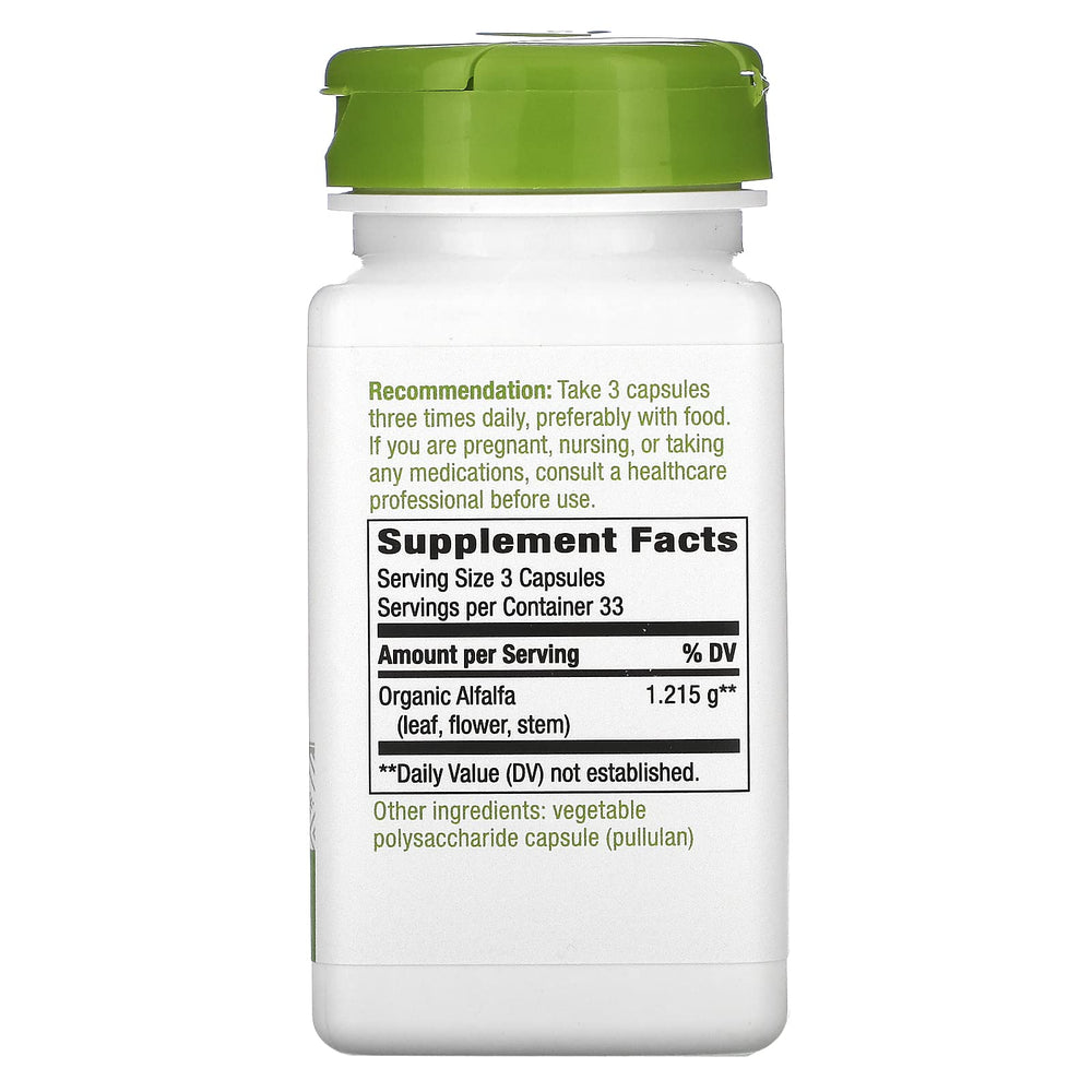 Close-up of Nature's Way Alfalfa Leaves product image - 100 capsules