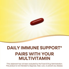 Nutrition highlights showing vitamins A, C, D3 and zinc