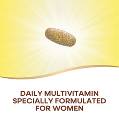 Close-up of Alive! Women's multivitamin tablets