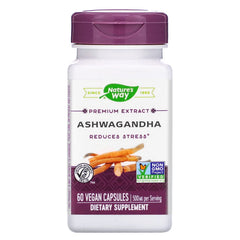 Nature's Way Ashwagandha bottle with 60 capsules